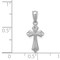 14K White Gold Cross Pendant Charm Jewelry Religious 21mm x 9mm